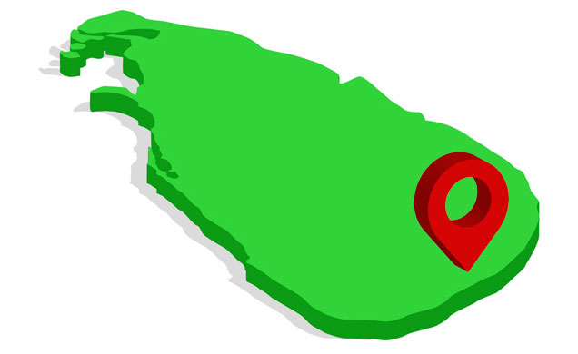 Land-map-hambanthota